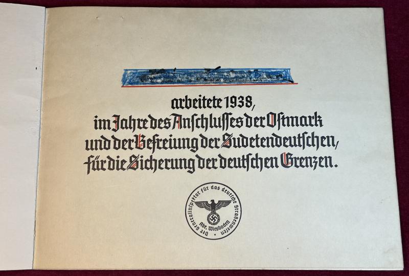 3rd Reich Erinnerungsbuch an den Bau des Westwalles