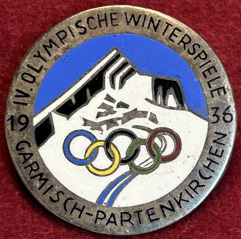 3rd Reich Abzeichen der Olympischen Winterspiele in Garmisch-Partenkirchen 1936