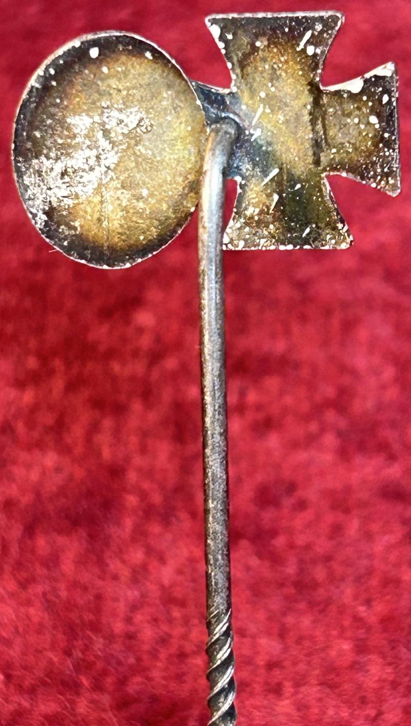 3rd Reich Miniaturspange Eisernes kreuz 2, klasse und Verwundetenabzeichen in Silber