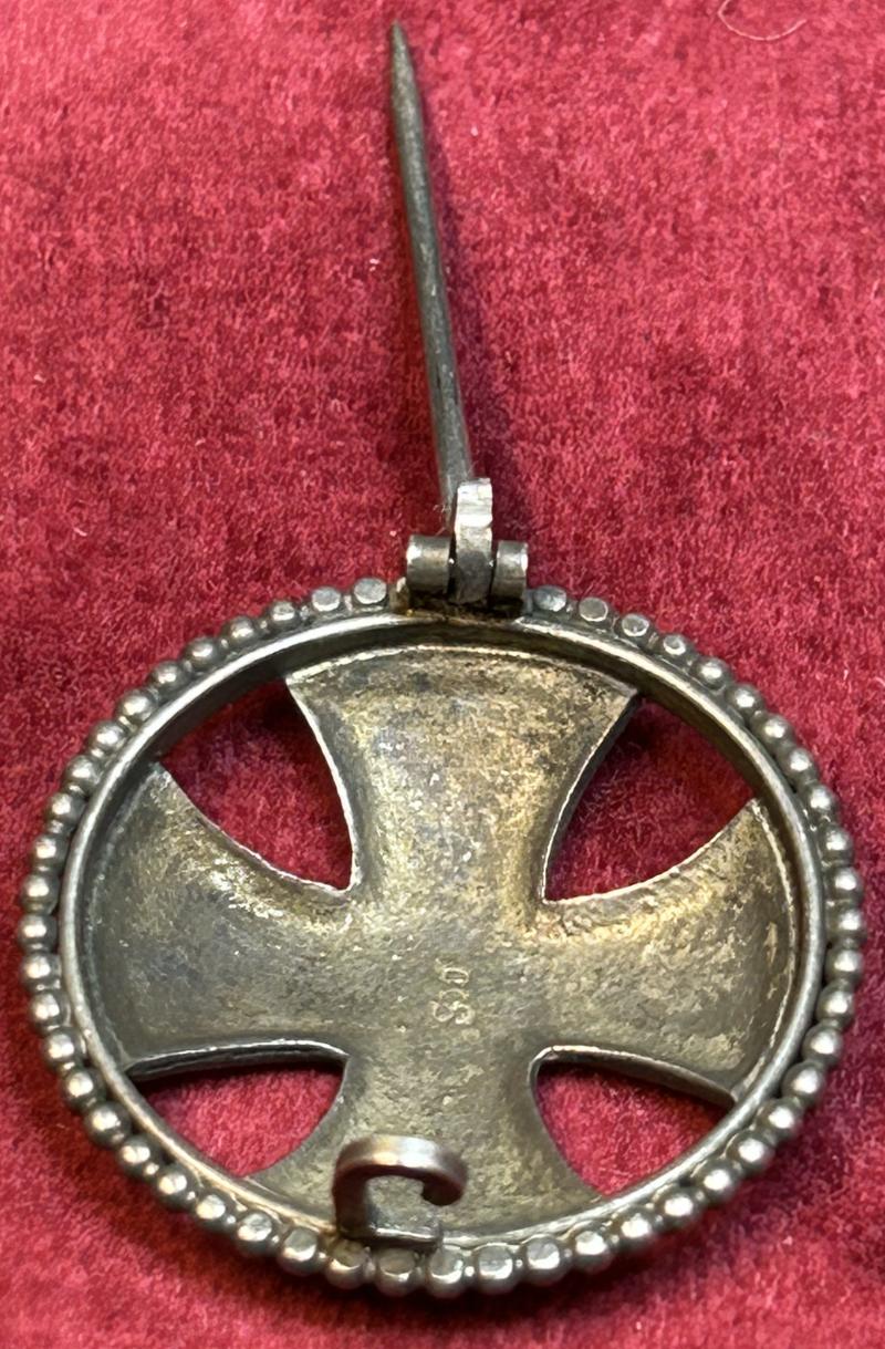 Kaiserreich Silbern Patriotische Brosche Eisernes Kreuz (800)