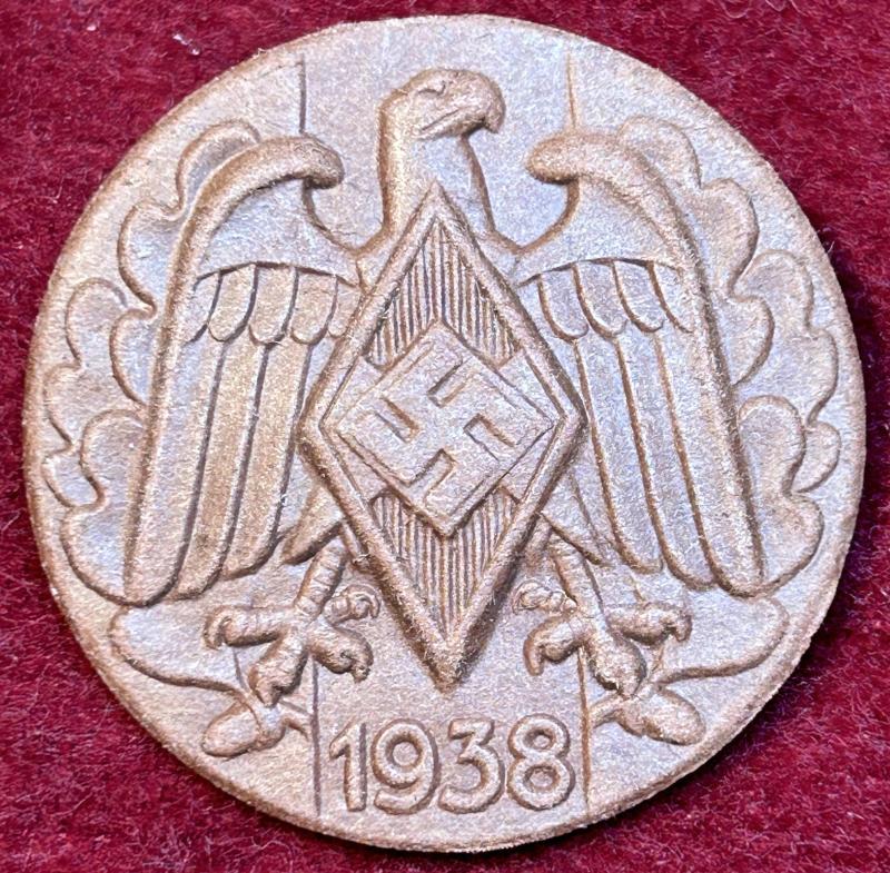 3rd Reich HJ-Treffen 1938 Papierabzeichen