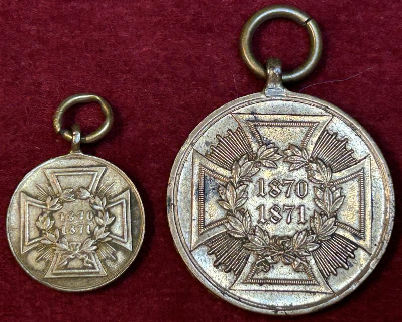 Kaiserreich Preussen Kriegsdenkmünzen für Kämpfer 1870/1871