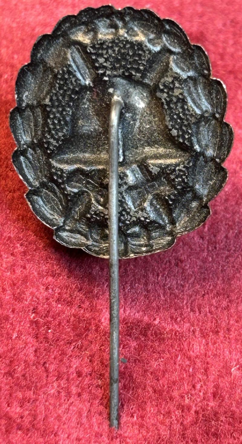Kaiserreich Miniatur Verwundetenabzeichen in Schwarz