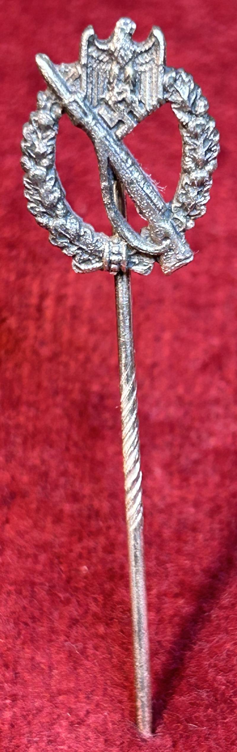 3rd Reich Infanterie-sturmabzeichen Miniatur in Silber