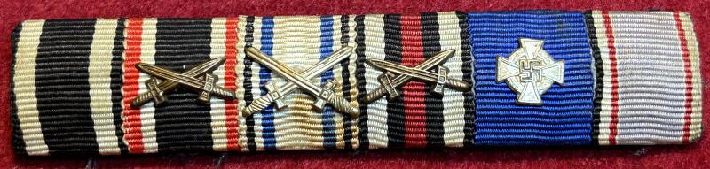 3rd Reich Feldspange 6 medaillen mit auflagen