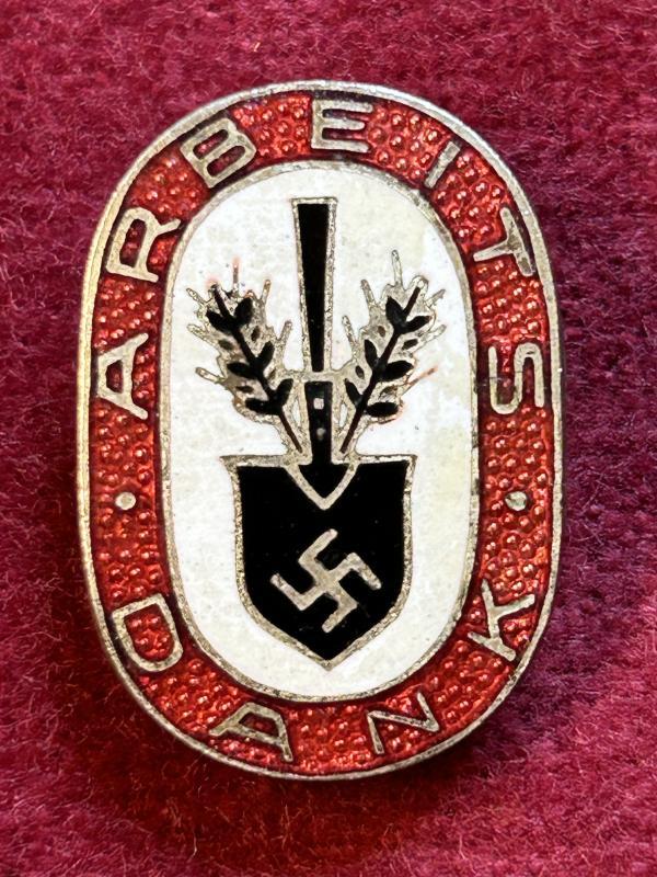 3rd Reich RAD Arbeits Dank broche 1. form (Aurich)