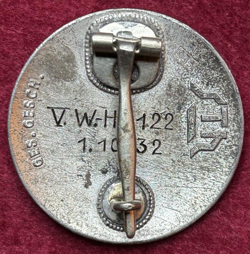 Deutsche Reich Silbern Stahlhelmbund Diensteintrittsabzeichen 1932