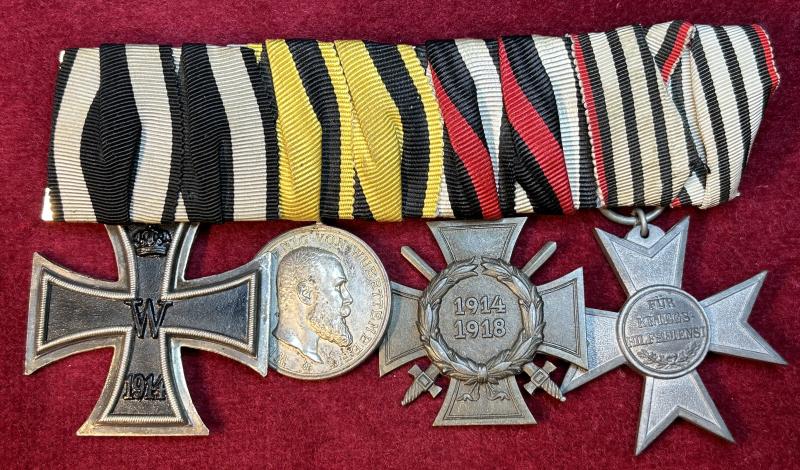 3rd Reich Ordensspange 4 medaillen (Württemberg)
