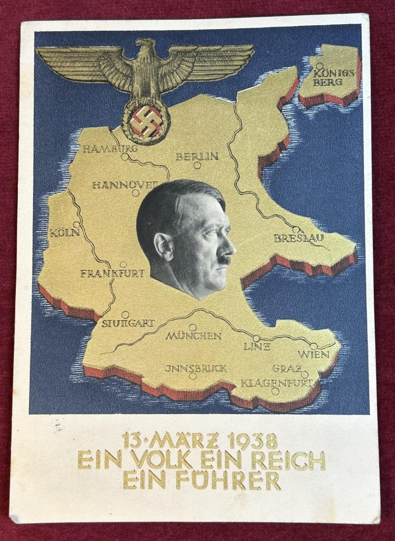 3rd Reich Postkarte Anschluss Österreich