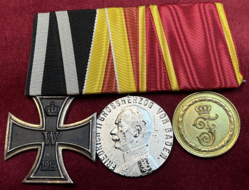 Kaiserreich Ordensspange 3 medaillen (Baden)