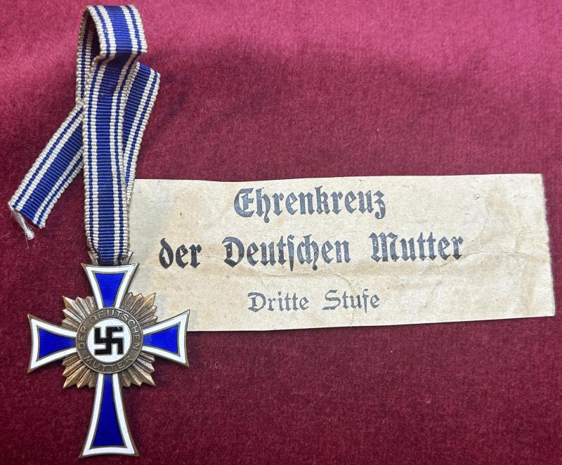 3rd Reich Mutterkreuz 3rd class