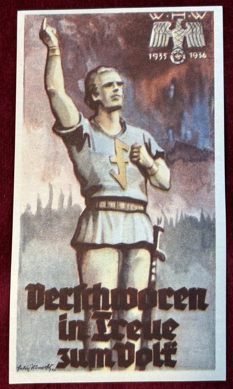 3rd Reich WhW Türplakette “Verschworen in Treue zum Volk