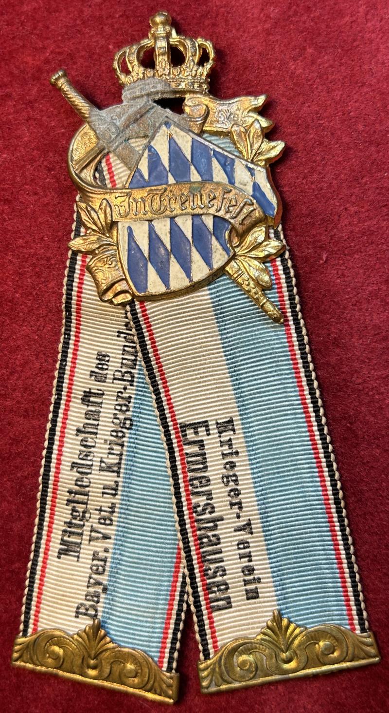 Kaiserreich Bayern Kriegerverein mitgliedsabzeichen