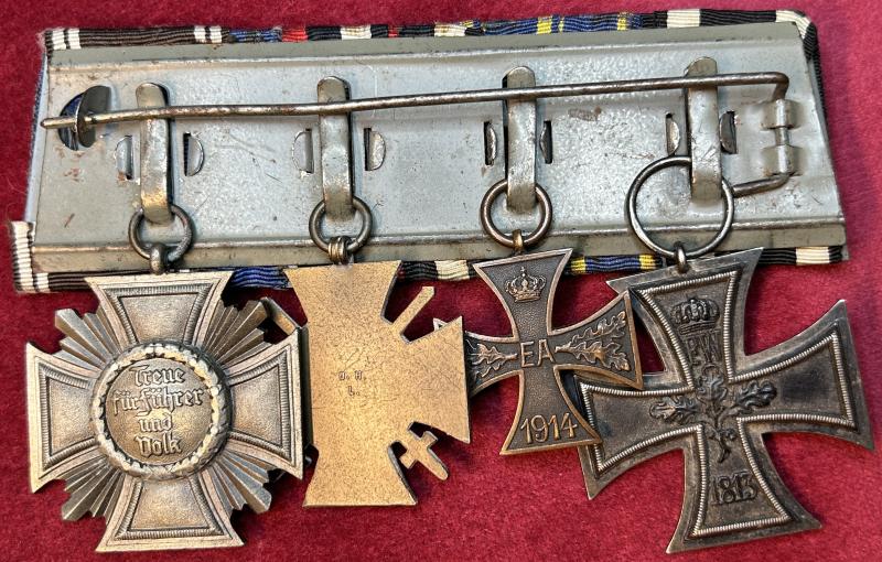3rd Reich Ordensspange 4 Medaillen (NSDAP & Braunschweig)