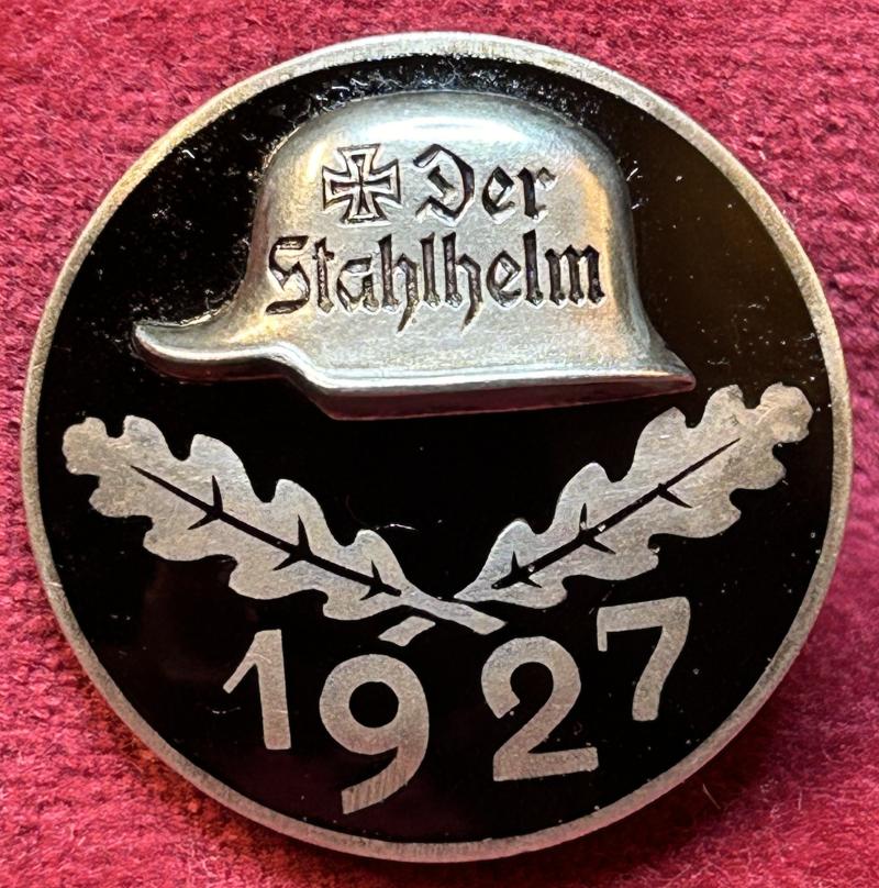 Deutsche Reich Stahlhelmbund Diensteintrittsabzeichen 1927