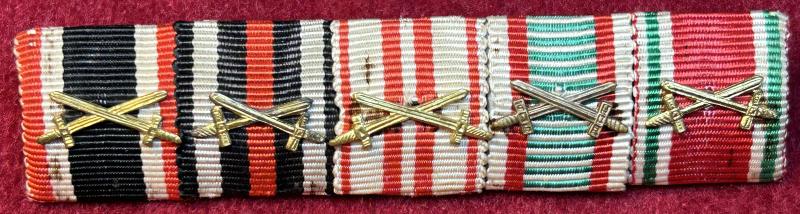 3rd Reich Feldspange 5 medaillen