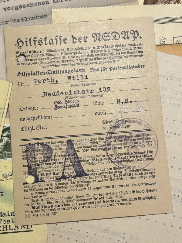 3rd Reich Dokumentgruppe Wilhelm Porth