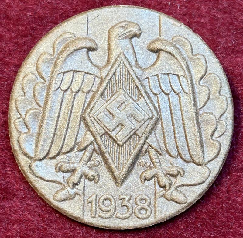 3rd Reich HJ-Treffen 1938 Papierabzeichen