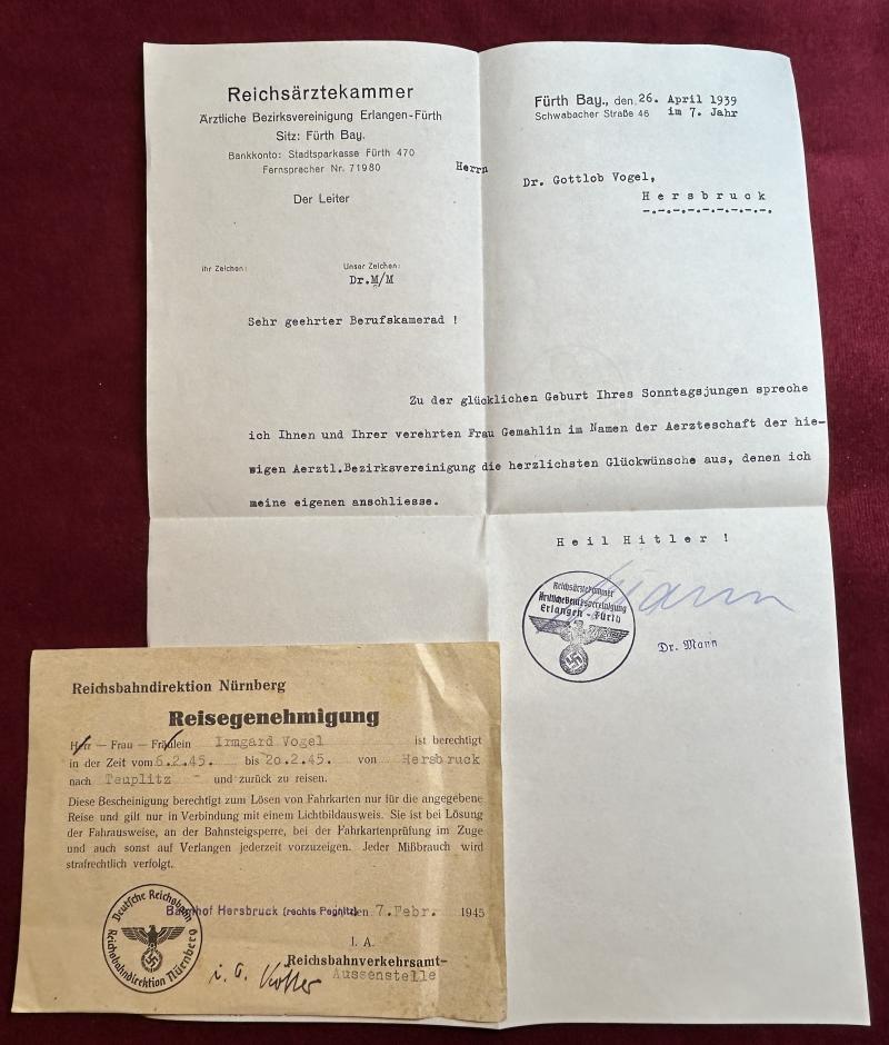 3rd Reich Dokumentgruppe von einen Artz
