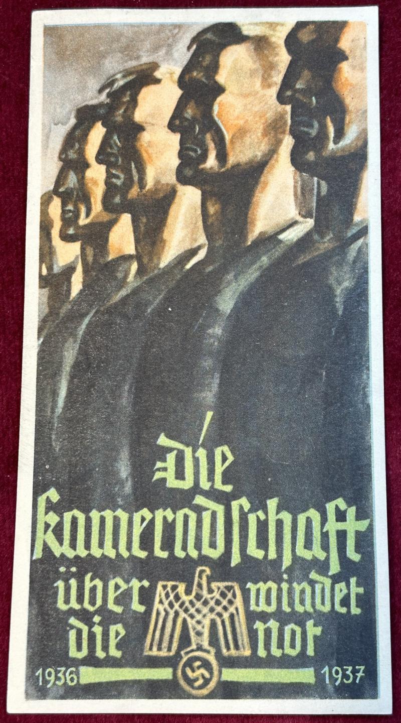 3rd Reich WhW Türplakette “Die Kameradschaft überwindet die Not