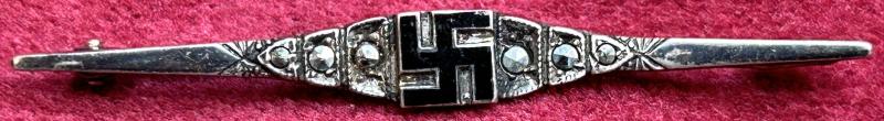 3rd Reich NSDAP Patriotische Swastika Brosche (800)