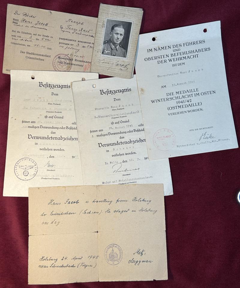 3rd Reich Dokumentgruppe von eine Wehrmacht Soldat