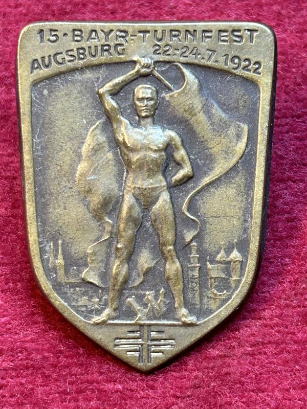Deutsche Reich 15. Bayerischer Turnfest Augsburg 1922
