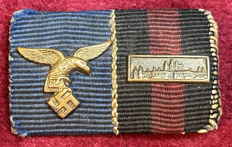 3rd Reich Feldspange 2 medaillen (Luftwaffe)
